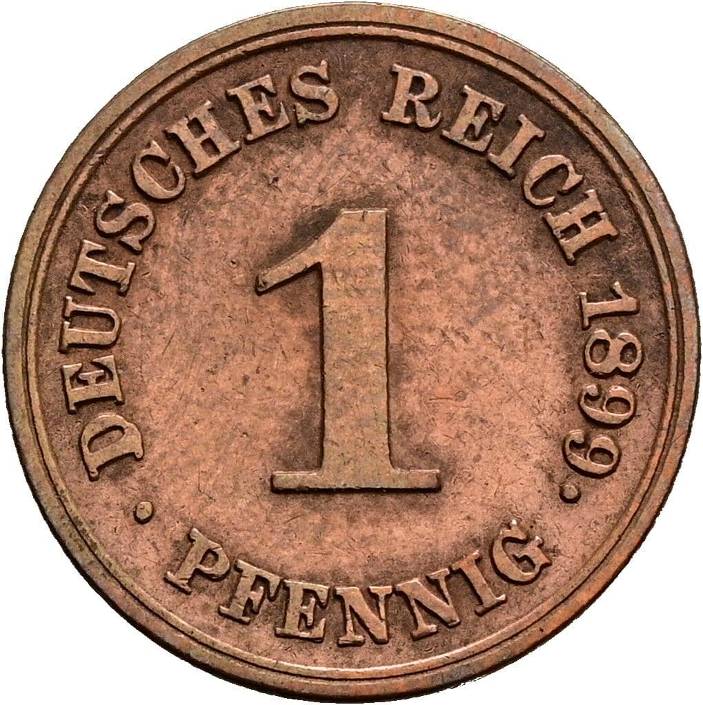 1 Pfennig 1899 E – Vorderseite