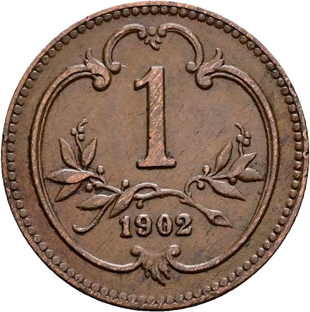 1 Heller Franz Joseph I. 1848-1916 1902 – Vorderseite
