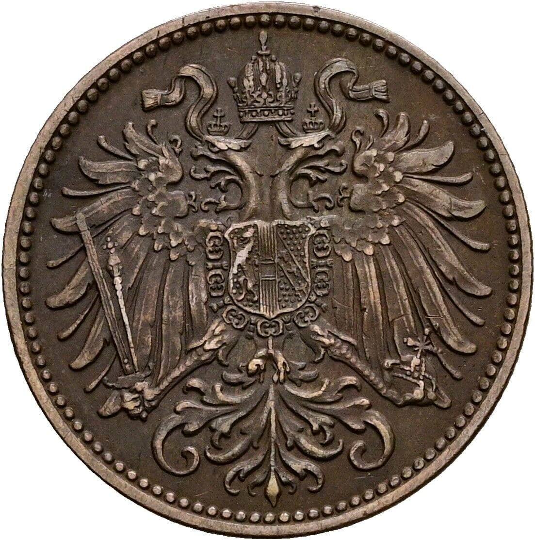 2 Heller Franz Joseph I. 1848-1916 1896 – Rückseite