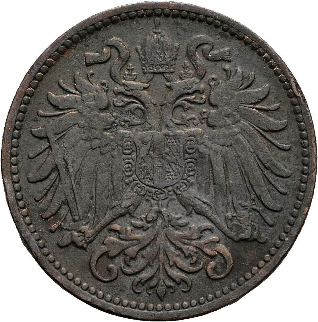 2 Heller Franz Joseph I. 1848-1916 1896 – Rückseite