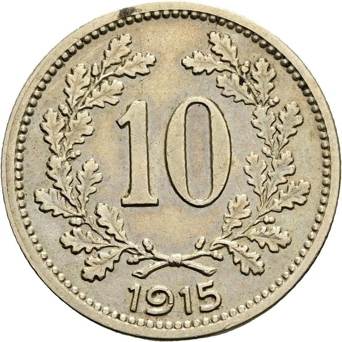 10 Heller Franz Joseph I. 1848-1916 1915 – Vorderseite