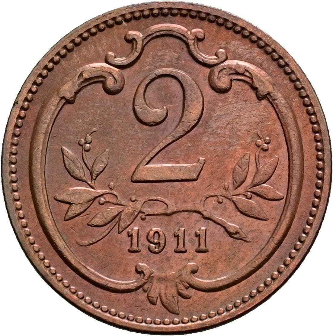 2 Heller Franz Joseph I. 1848-1916 1911 – Vorderseite