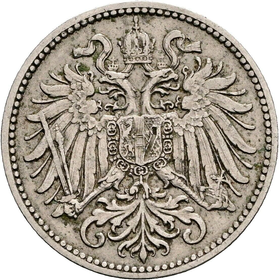 10 Heller Franz Joseph I. 1848-1916 1895 – Rückseite