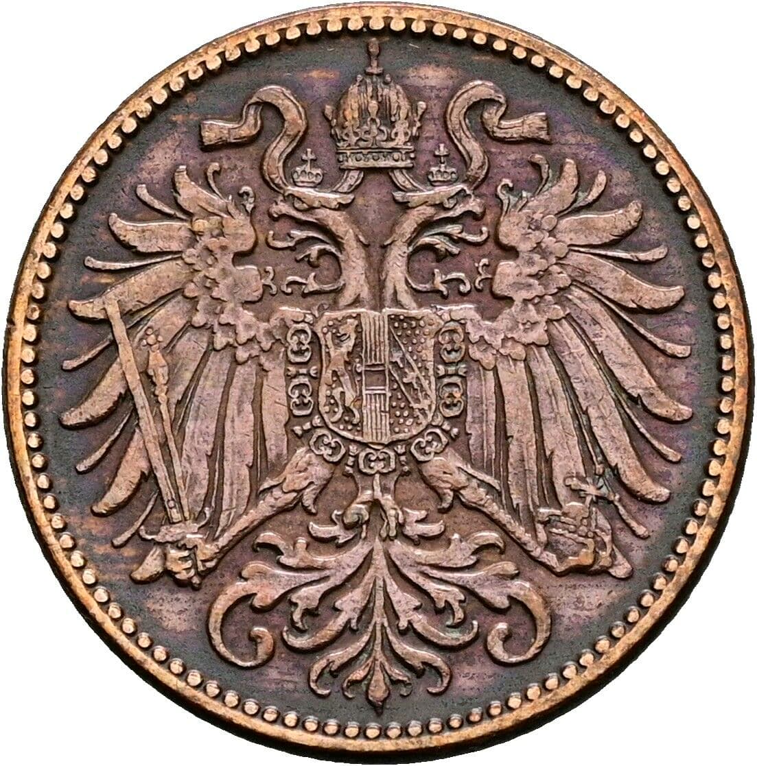 2 Heller Franz Joseph I. 1848-1916 1912 – Rückseite