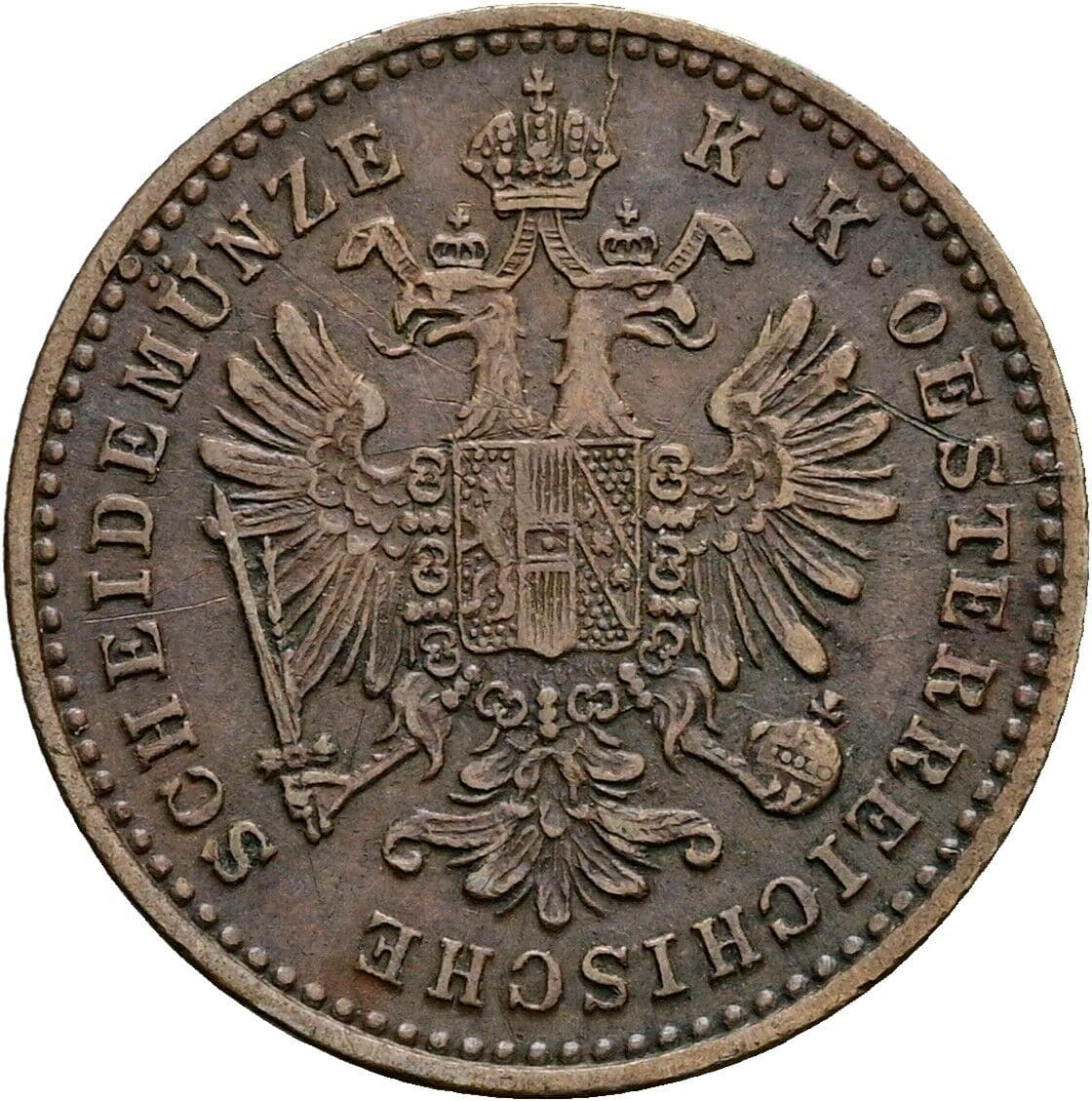 1 Kreuzer Franz Joseph I. 1848-1916 1881 – Rückseite