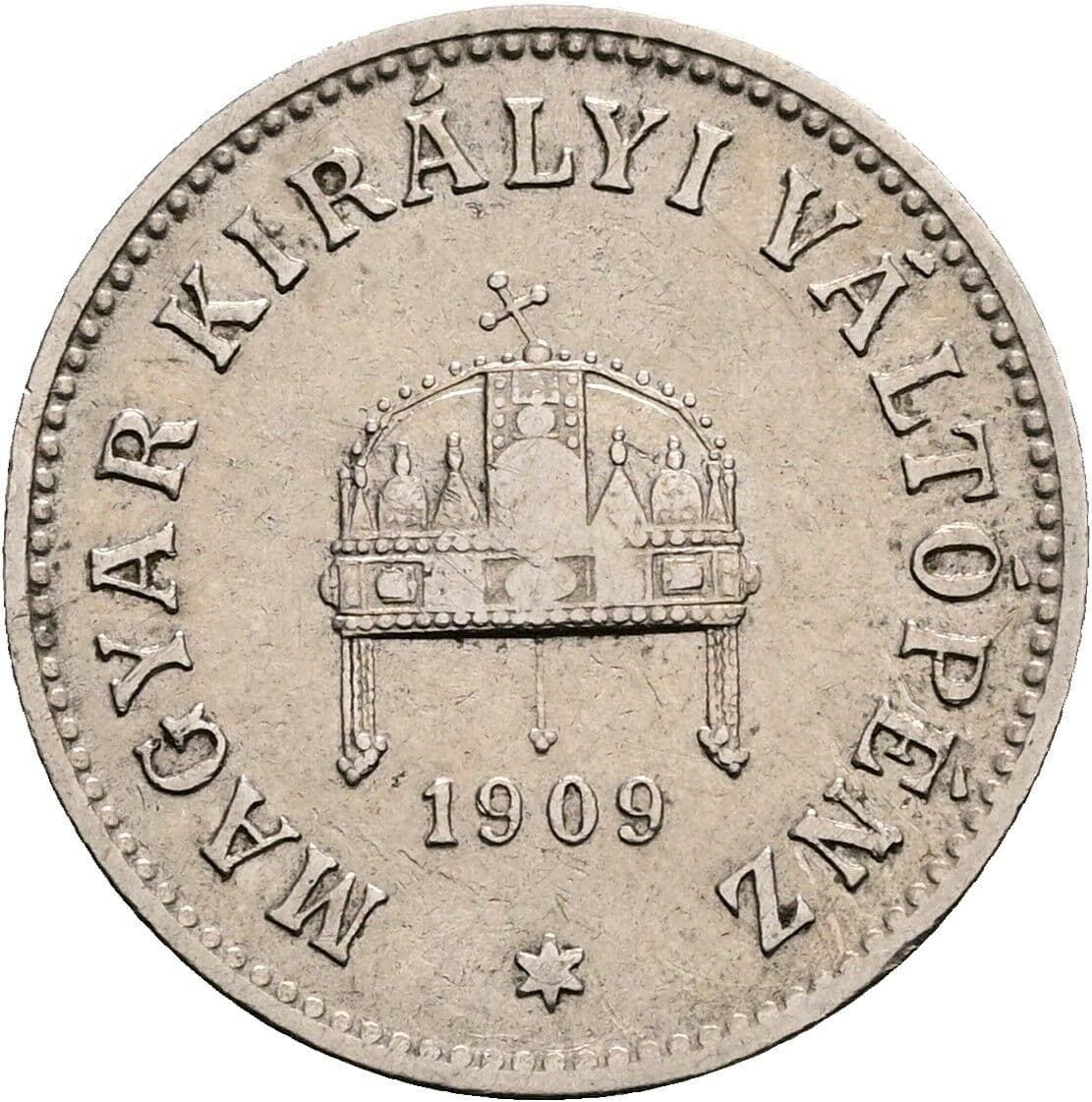 10 Filler Franz Joseph I. 1848-1916 1909 KB, Kremnitz – Rückseite