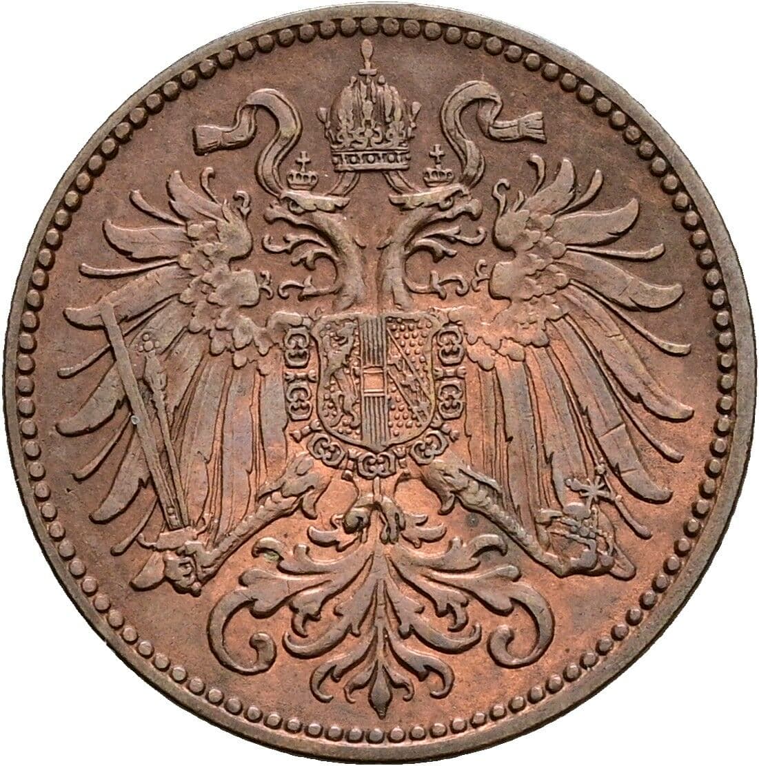 2 Heller Franz Joseph I. 1848-1916 1897 – Rückseite