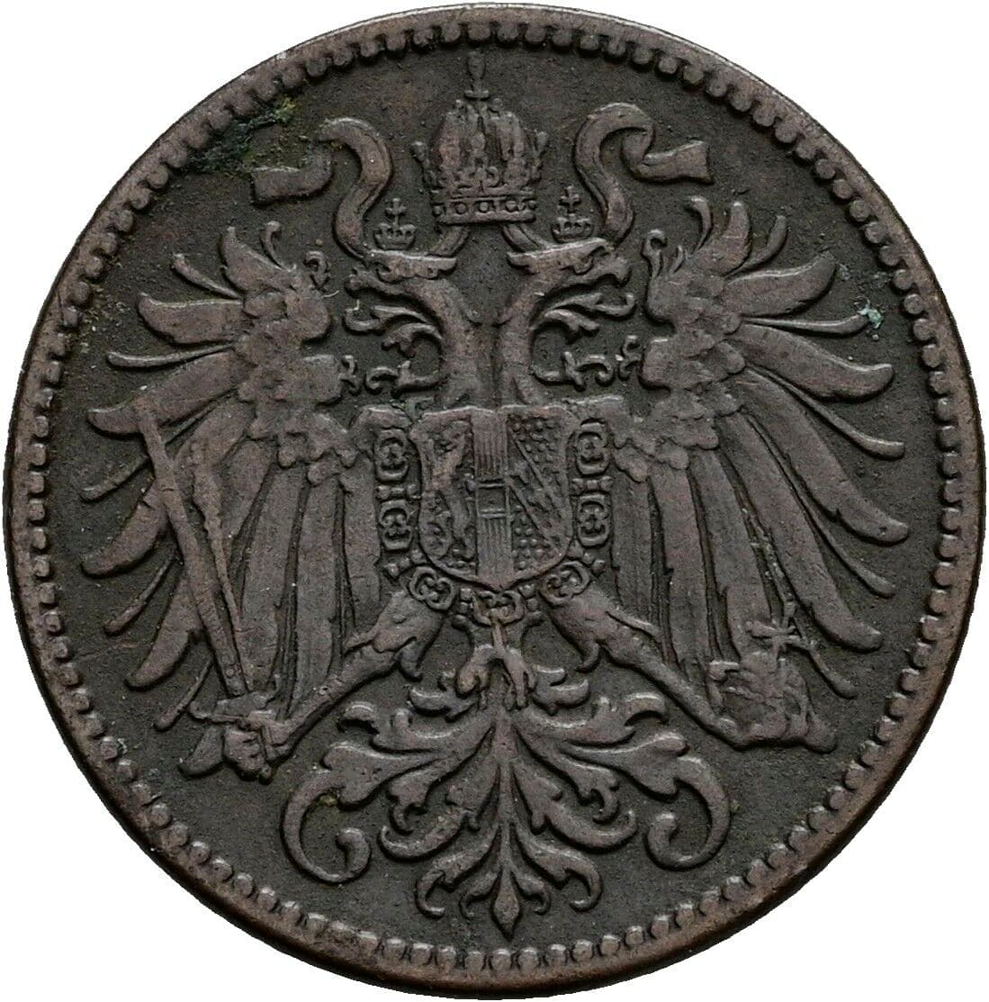 2 Heller Franz Joseph I. 1848-1916 1905 – Rückseite