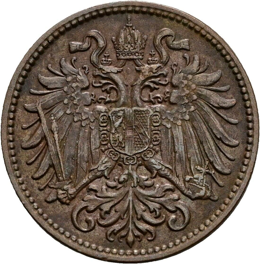 2 Heller Franz Joseph I. 1848-1916 1910 – Rückseite