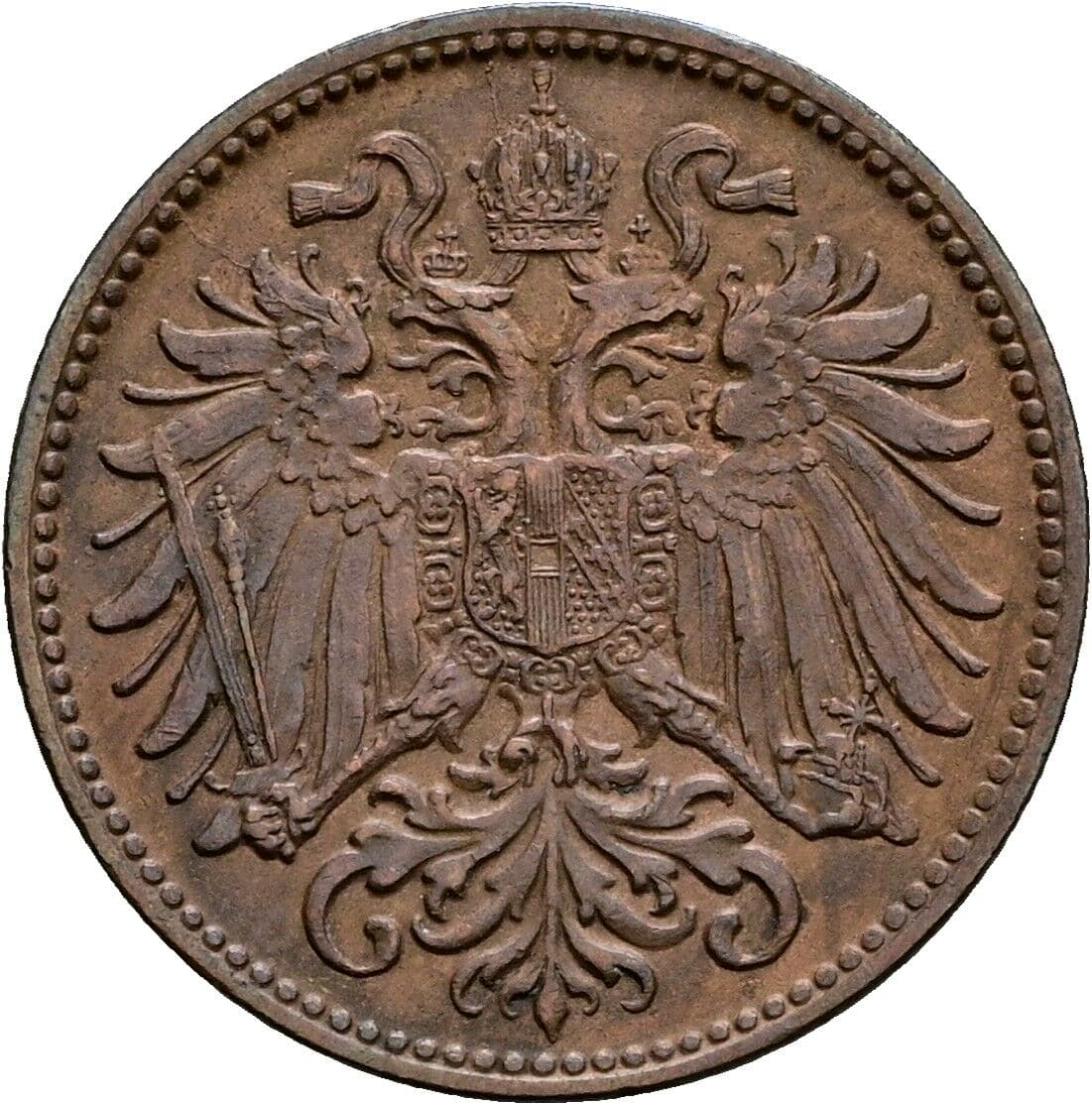 2 Heller Franz Joseph I. 1848-1916 1903 – Rückseite