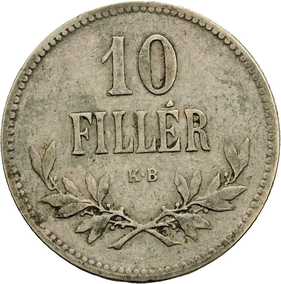 10 Filler Franz Joseph I. 1848-1916 1915 KB, Kremnitz – Vorderseite