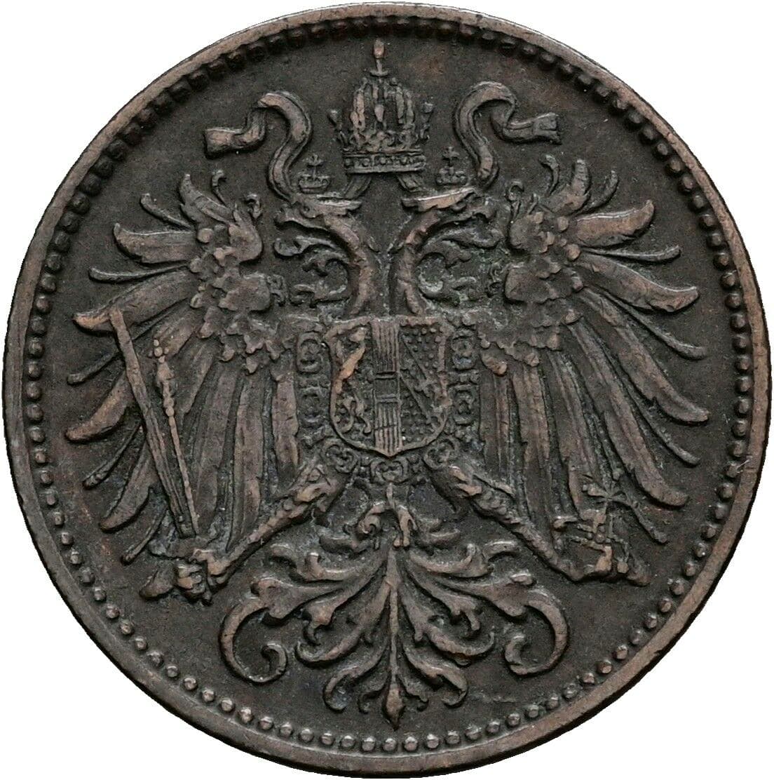 2 Heller Franz Joseph I. 1848-1916 1902 – Rückseite