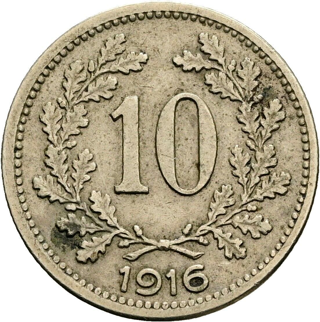 10 Heller Franz Joseph I. 1848-1916 1916 – Vorderseite