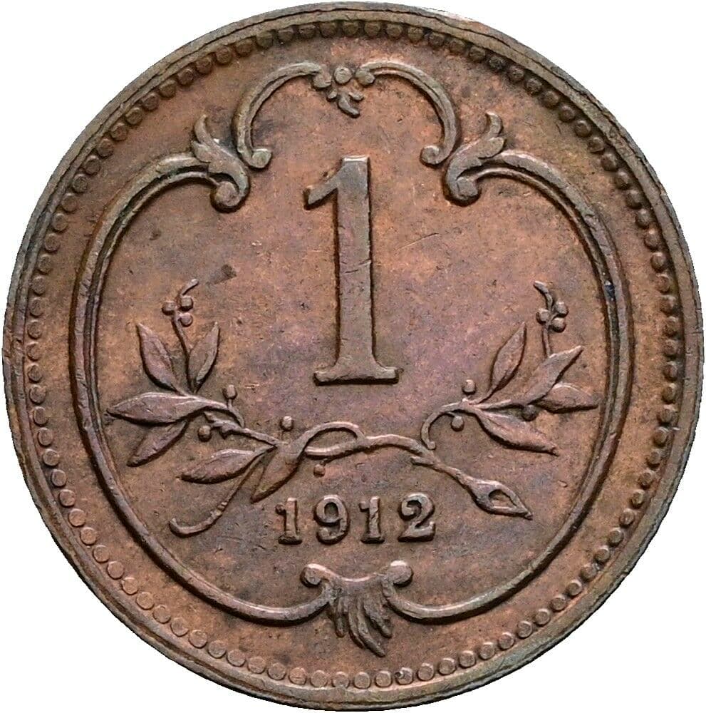 1 Heller Franz Joseph I. 1848-1916 1912 – Vorderseite
