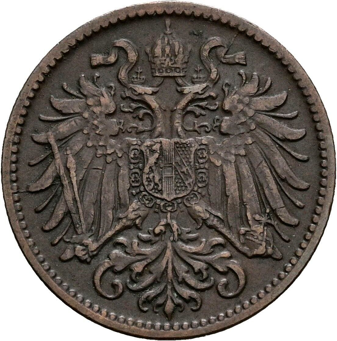 2 Heller Franz Joseph I. 1848-1916 1903 – Rückseite