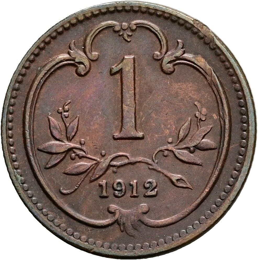 1 Heller Franz Joseph I. 1848-1916 1912 – Vorderseite