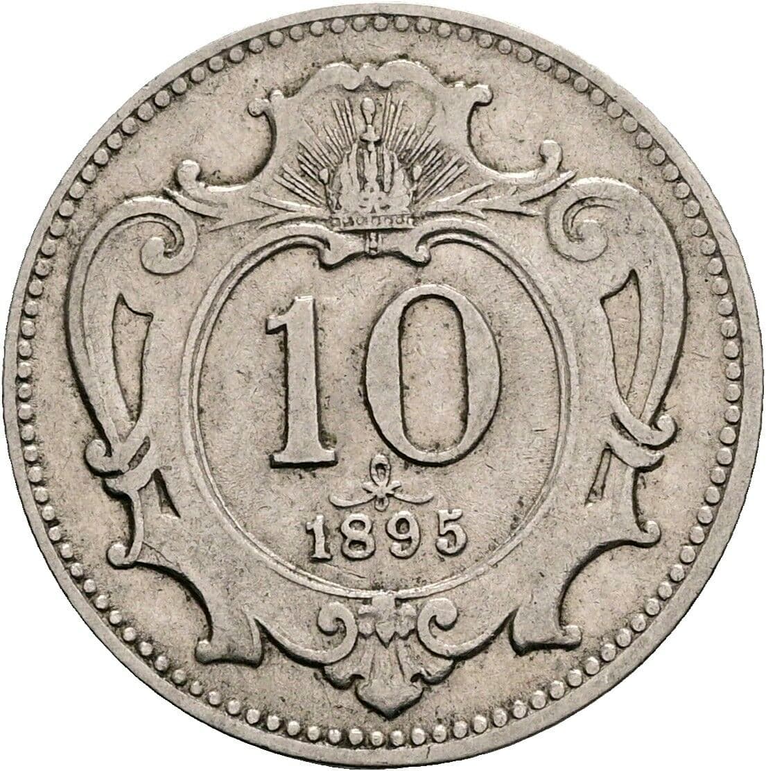 10 Heller Franz Joseph I. 1848-1916 1895 – Vorderseite