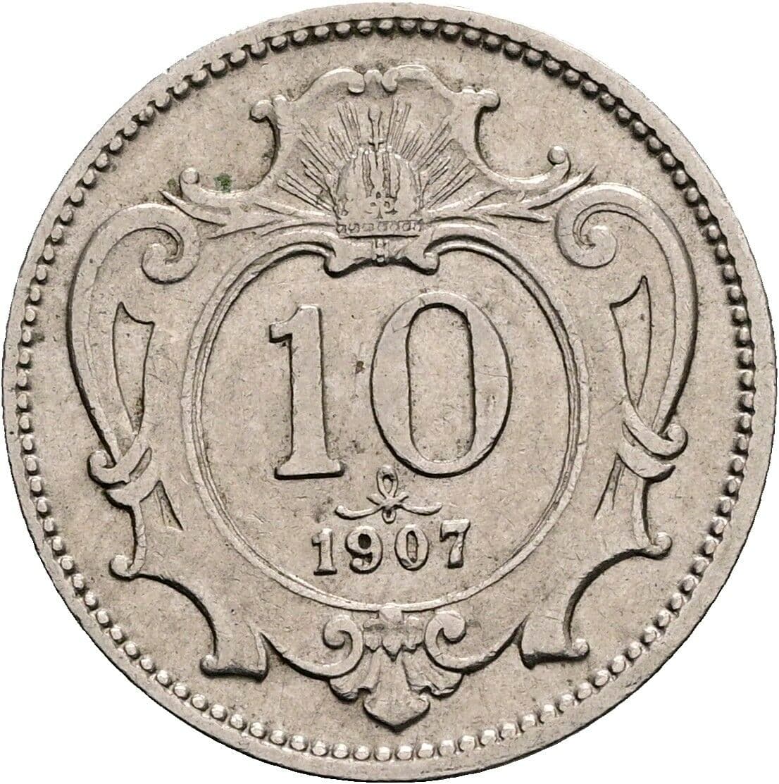 10 Heller Franz Joseph I. 1848-1916 1907 – Vorderseite