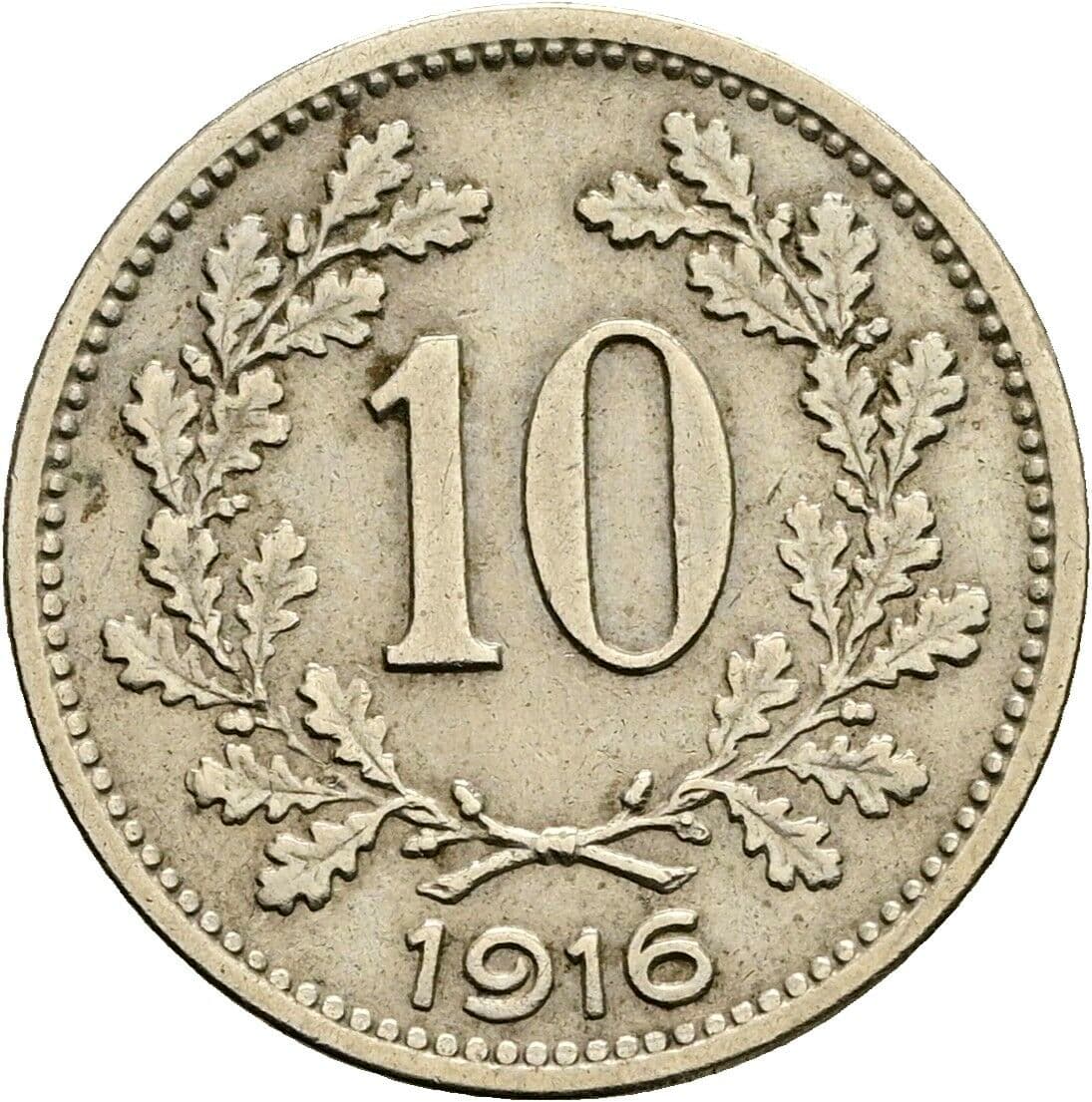 10 Heller Franz Joseph I. 1848-1916 1916 – Vorderseite