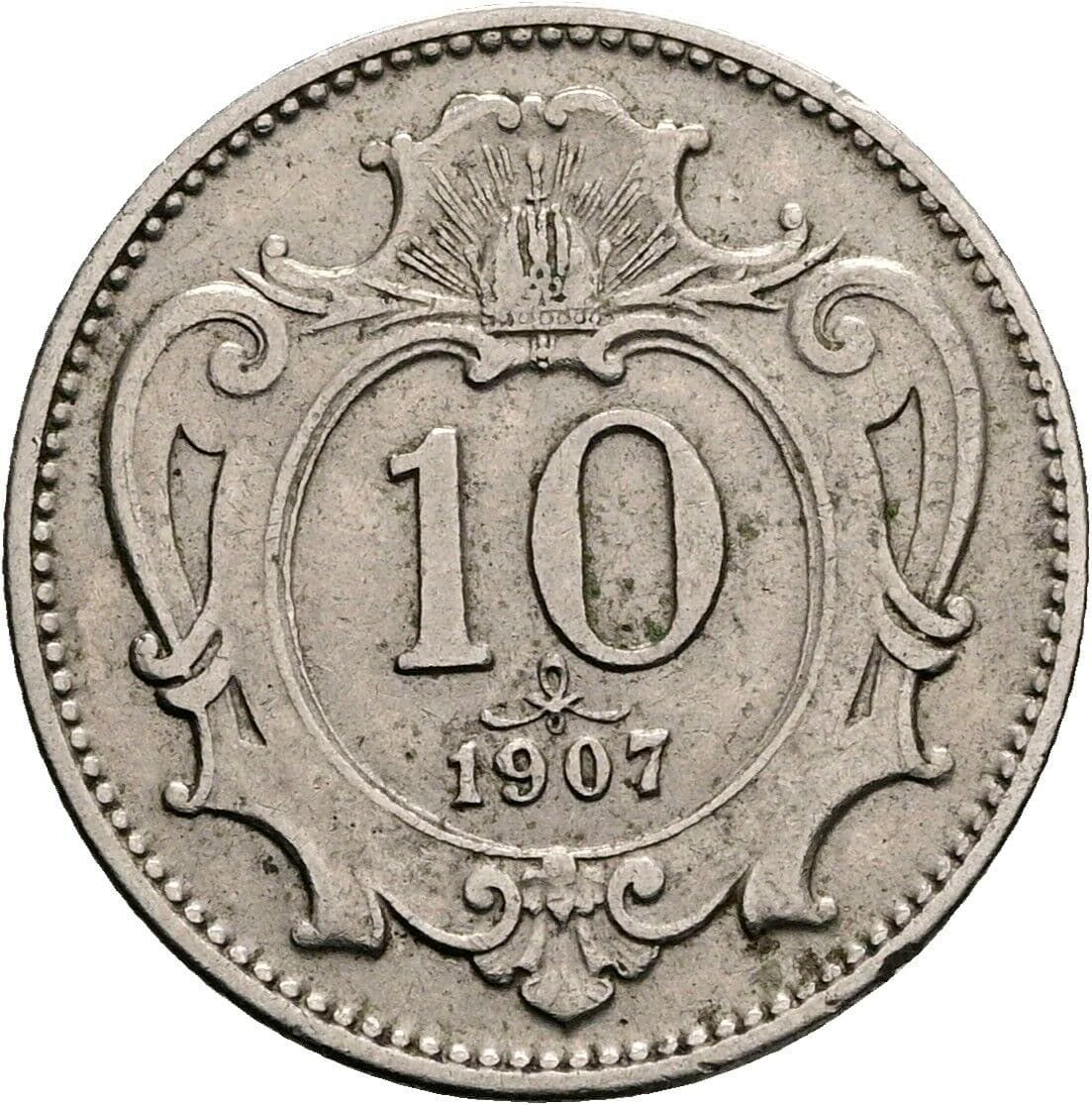 10 Heller Franz Joseph I. 1848-1916 1907 – Vorderseite