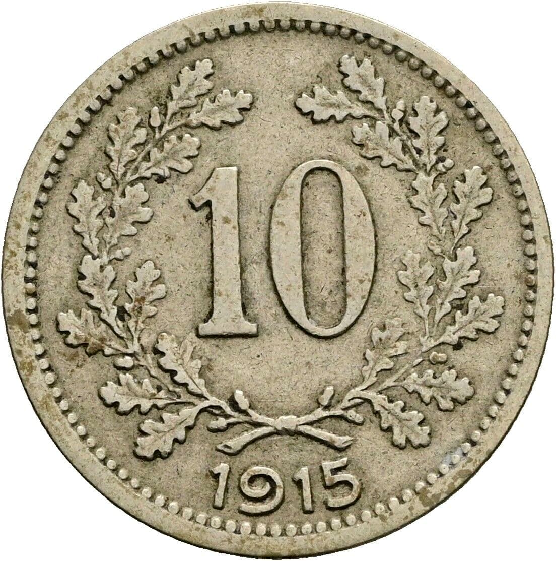 10 Heller Franz Joseph I. 1848-1916 1915 – Vorderseite
