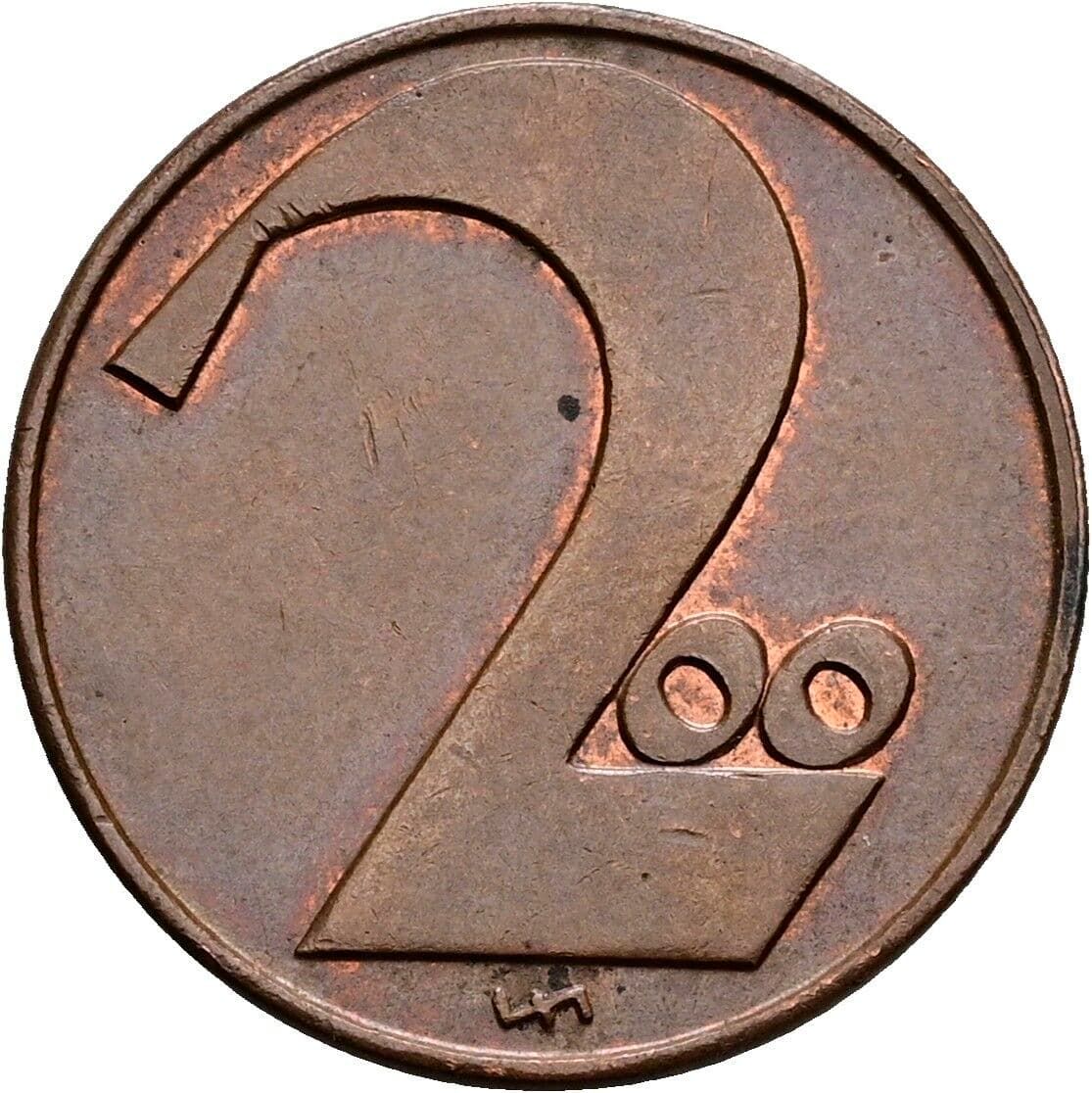 200 Kronen/2 Groschen 1924 – Vorderseite