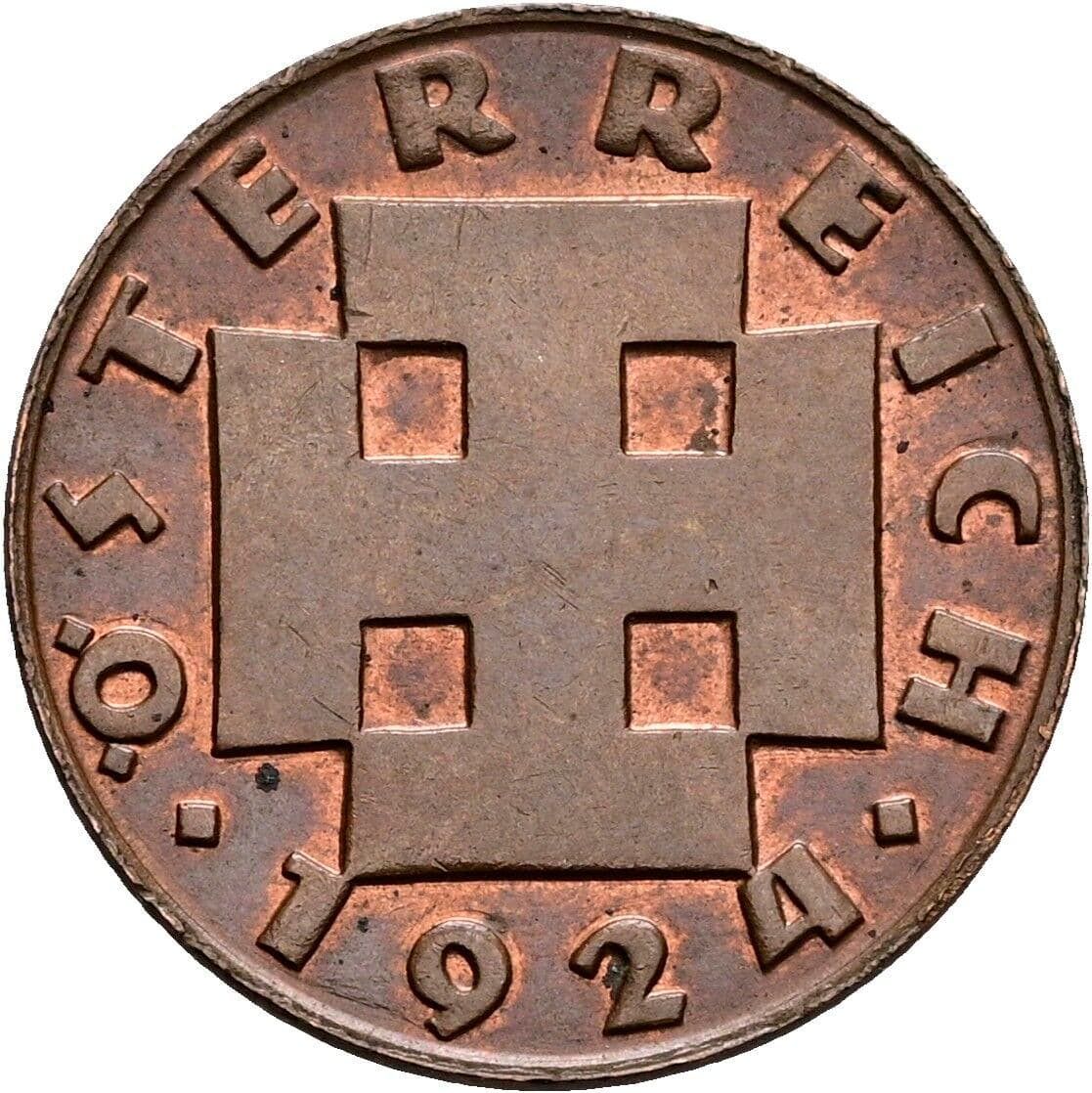 200 Kronen/2 Groschen 1924 – Rückseite