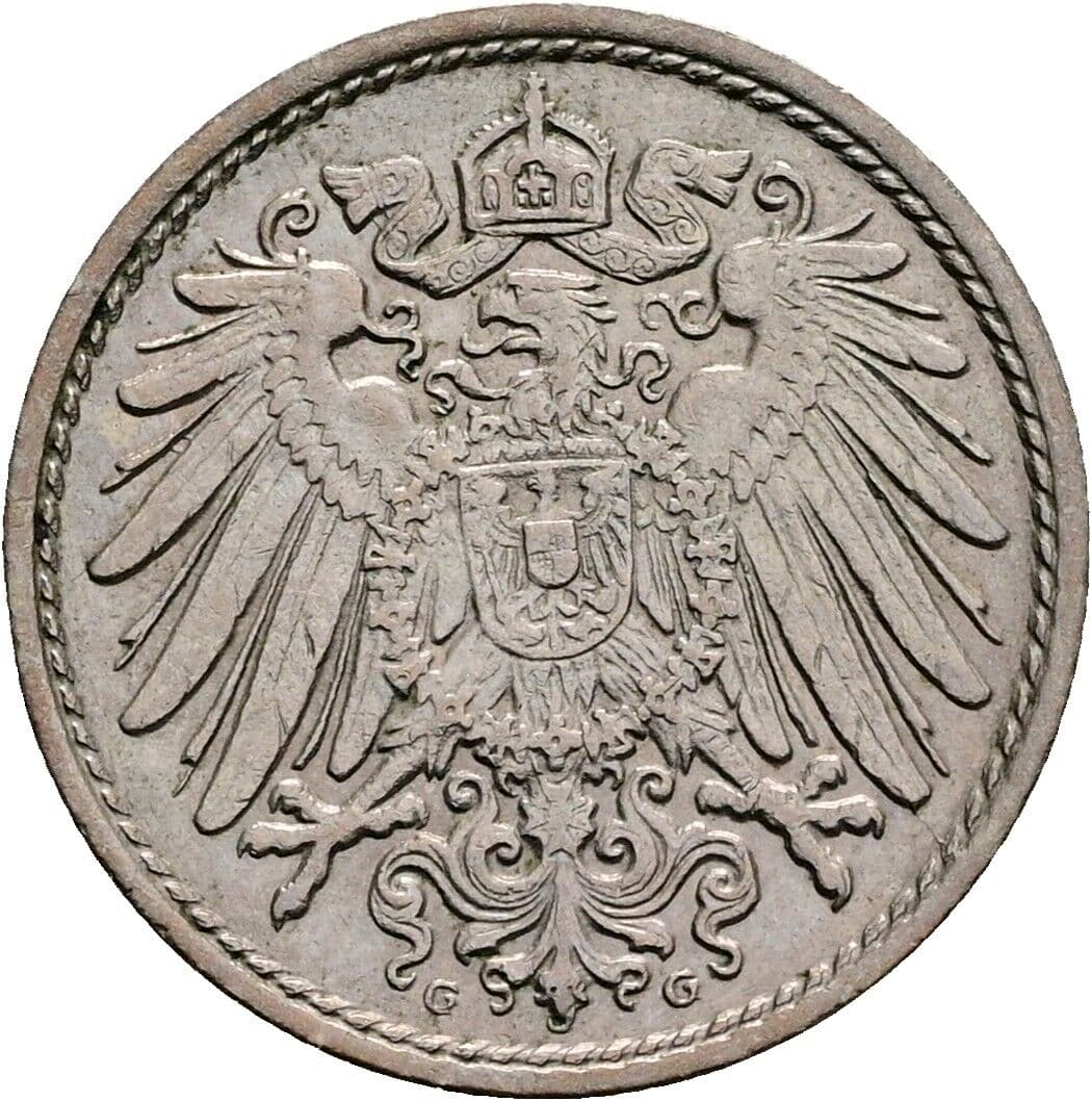 5 Pfennig 1914 G – Rückseite