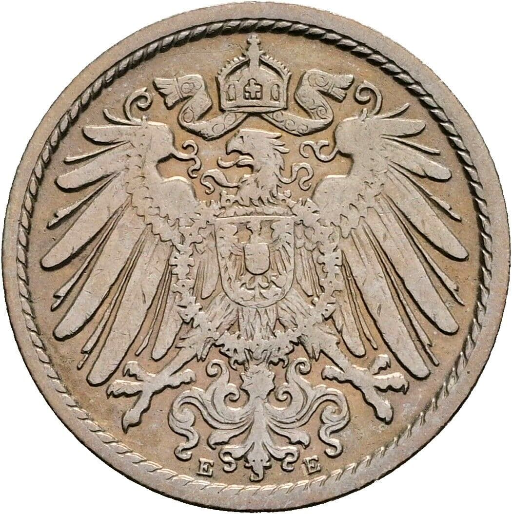 5 Pfennig 1903 E – Rückseite