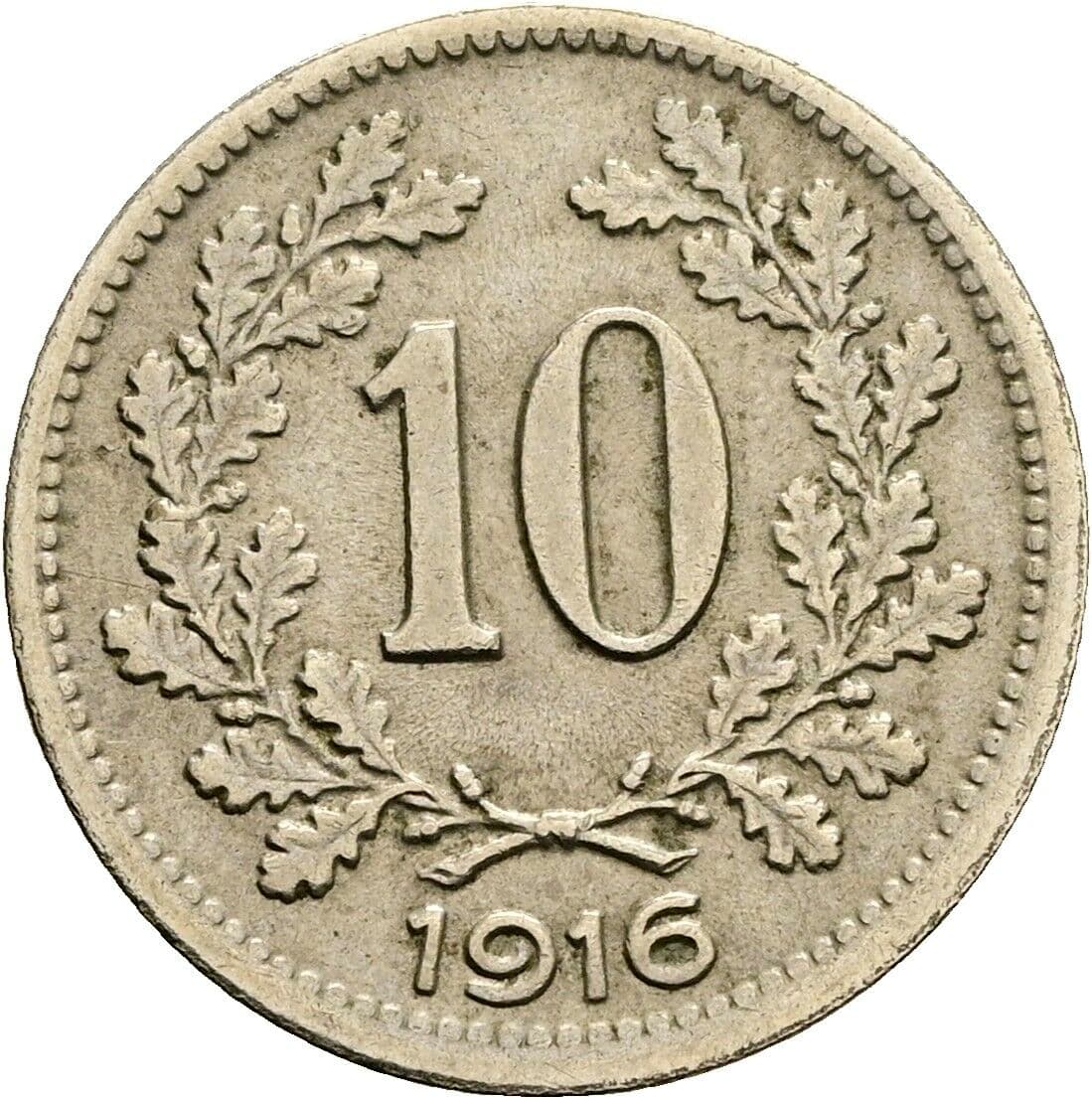 10 Heller Franz Joseph I. 1848-1916 1916 – Vorderseite