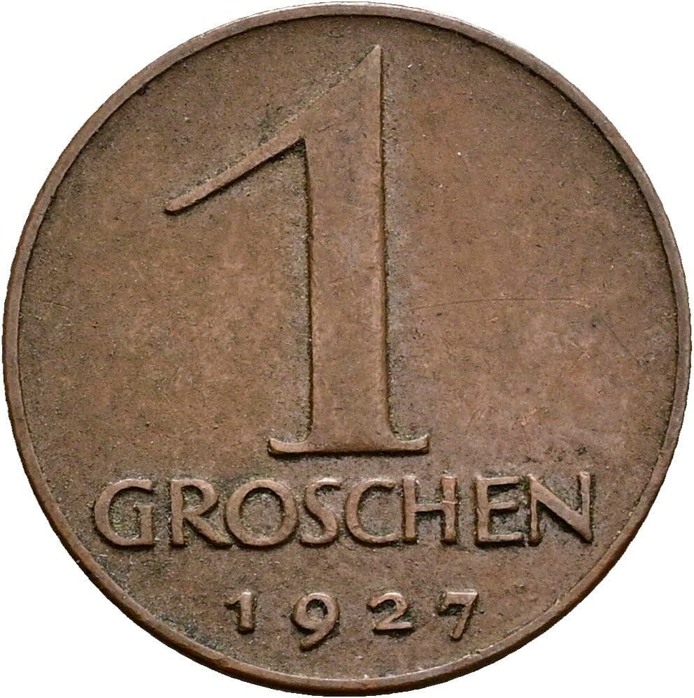 1 Groschen 1927 – Vorderseite