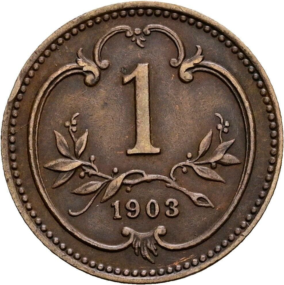 1 Heller Franz Joseph I. 1848-1916 1903 – Vorderseite