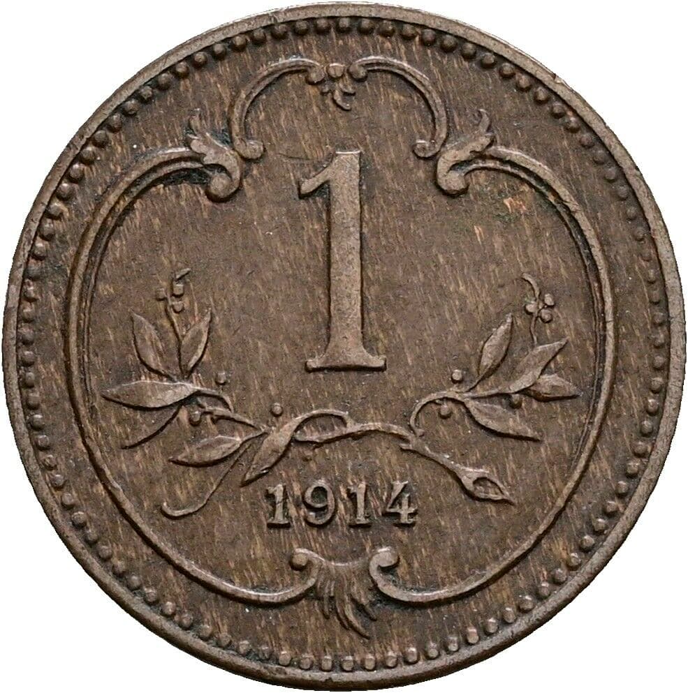1 Heller Franz Joseph I. 1848-1916 1914 – Vorderseite