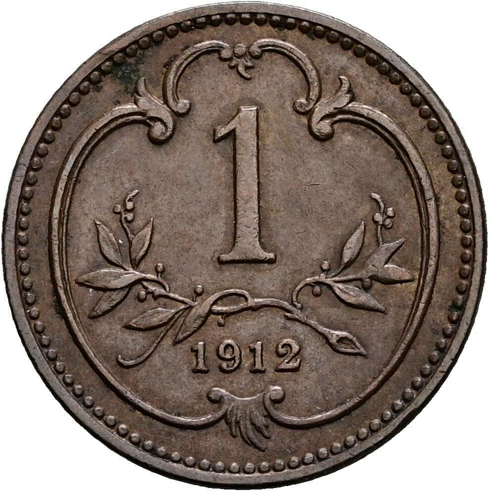 1 Heller Franz Joseph I. 1848-1916 1912 – Vorderseite