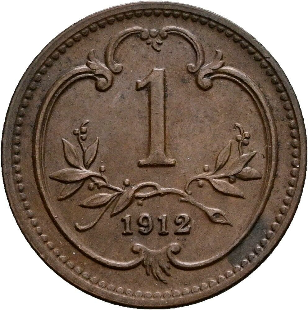 1 Heller Franz Joseph I. 1848-1916 1912 – Vorderseite