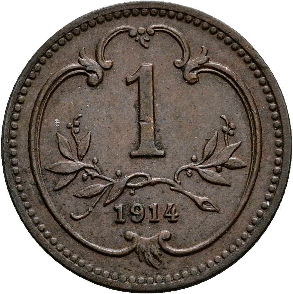 1 Heller Franz Joseph I. 1848-1916 1914 – Vorderseite