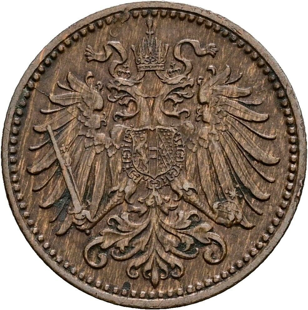 1 Heller Franz Joseph I. 1848-1916 1914 – Rückseite