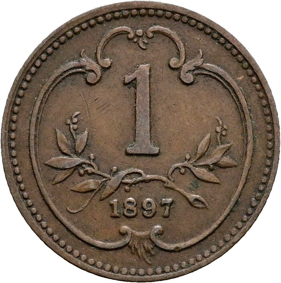 1 Heller Franz Joseph I. 1848-1916 1897 – Vorderseite