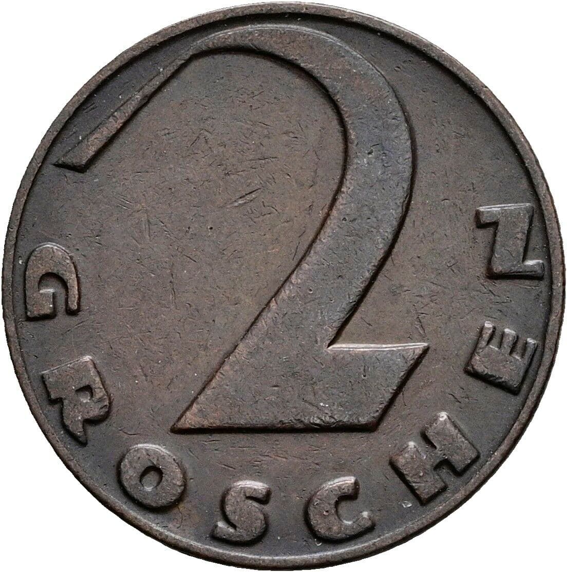2 Groschen 1929 – Vorderseite