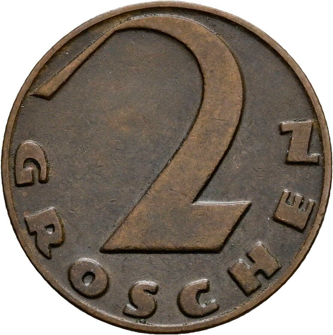 2 Groschen 1928 – Vorderseite