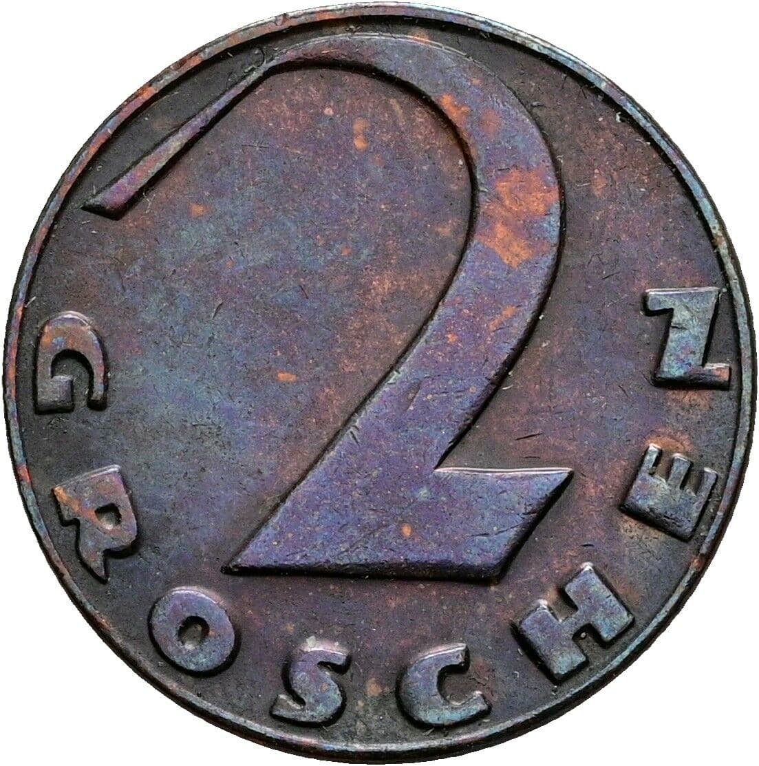 2 Groschen 1925 – Vorderseite