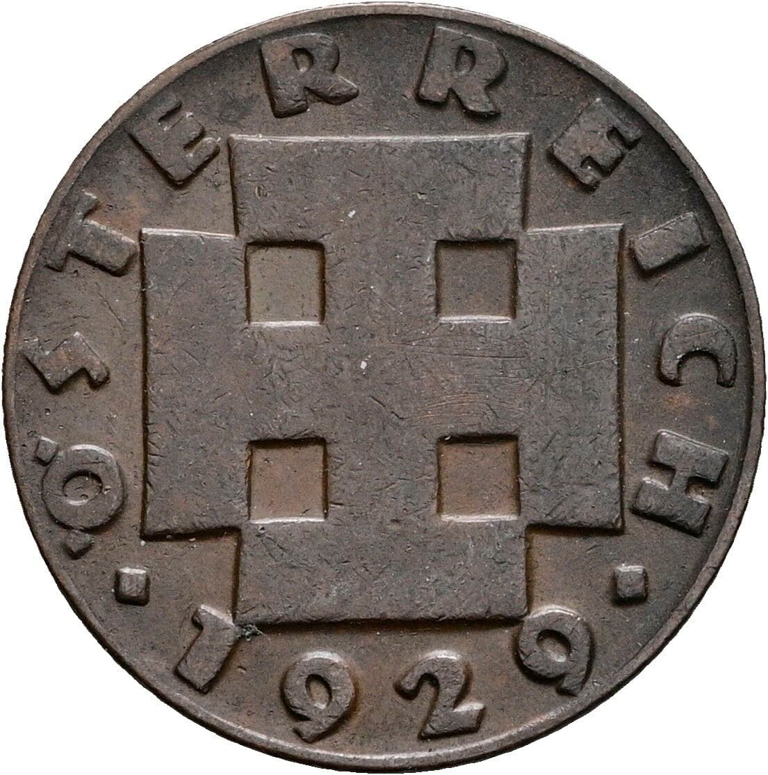 2 Groschen 1929 – Rückseite
