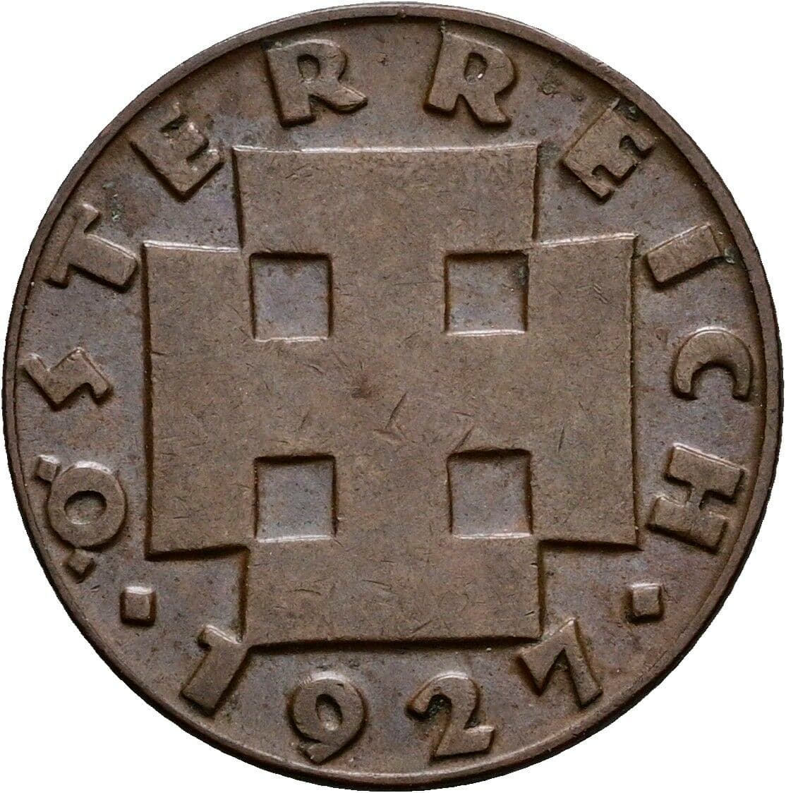 2 Groschen 1927 – Rückseite