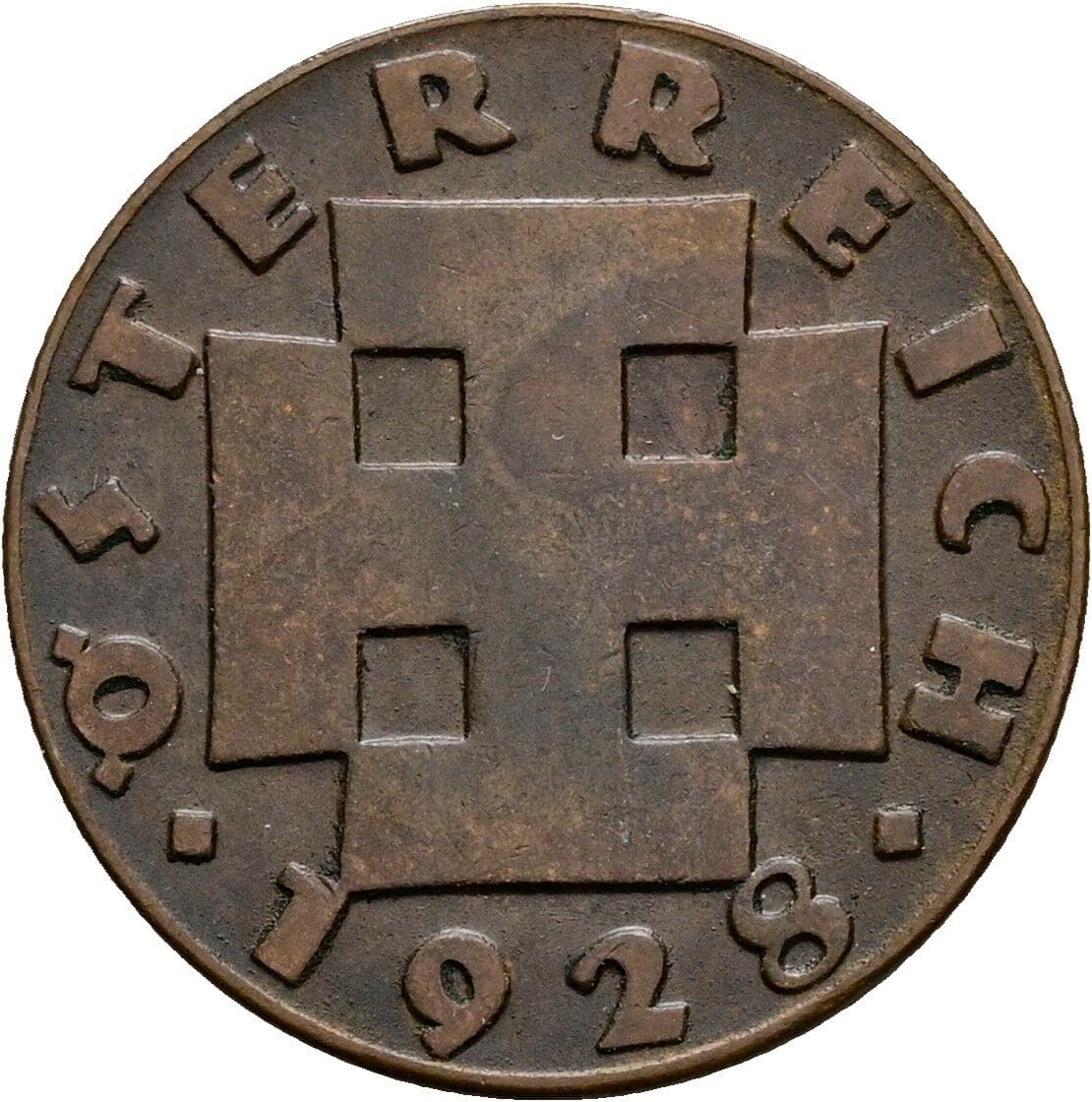 2 Groschen 1928 – Rückseite
