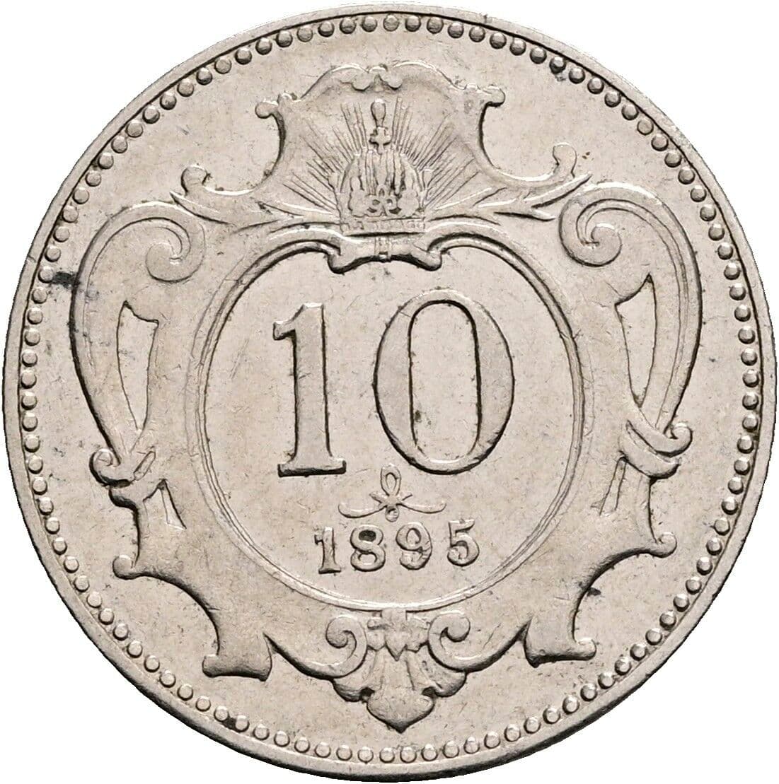 10 Heller Franz Joseph I. 1848-1916 1895 – Vorderseite