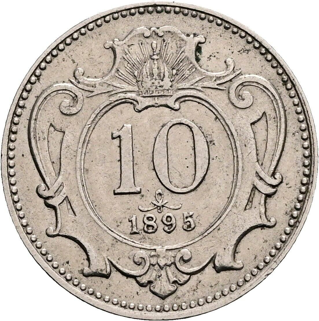 10 Heller Franz Joseph I. 1848-1916 1895 – Vorderseite