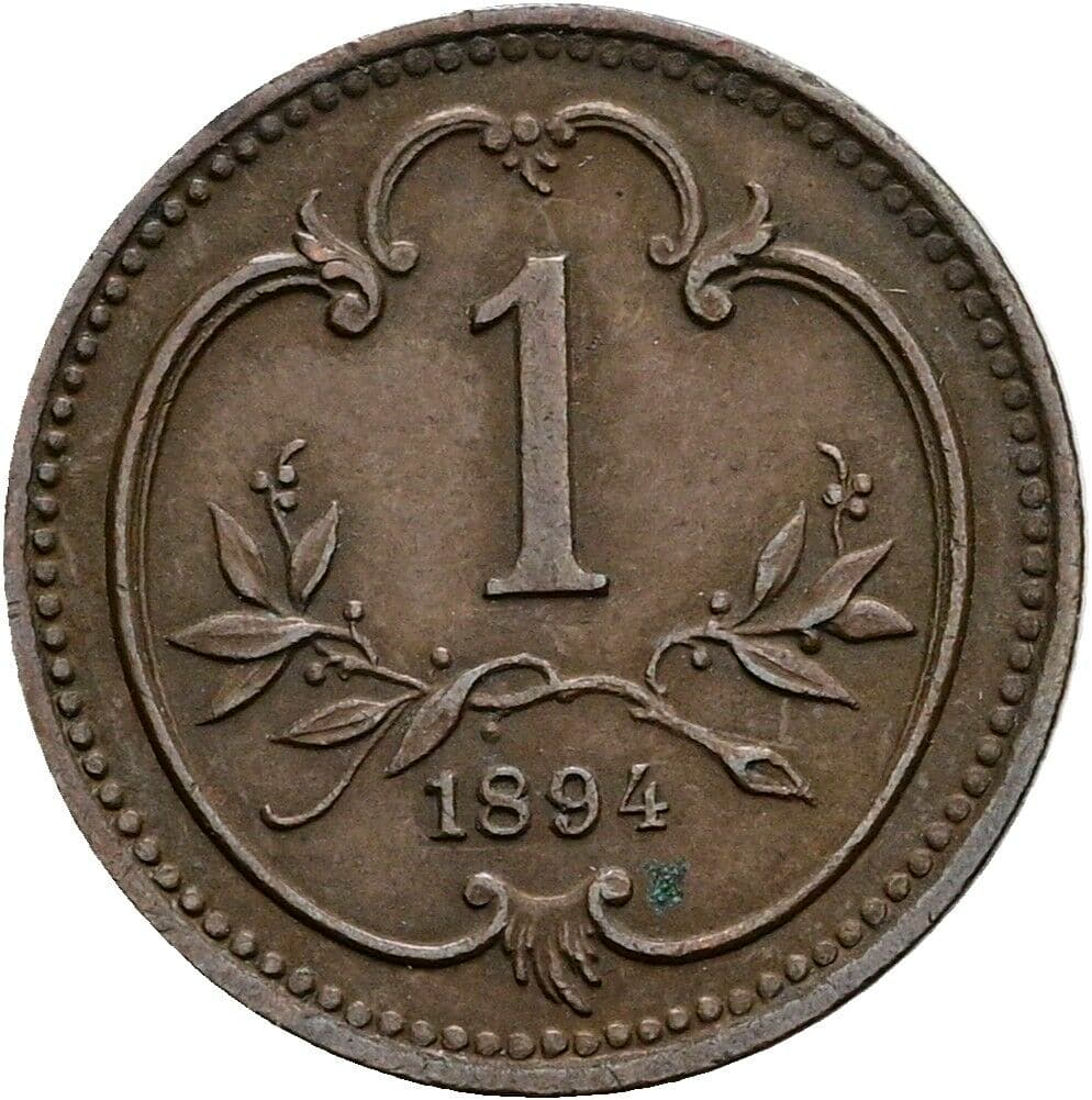 1 Heller Franz Joseph I. 1848-1916 1894 – Vorderseite