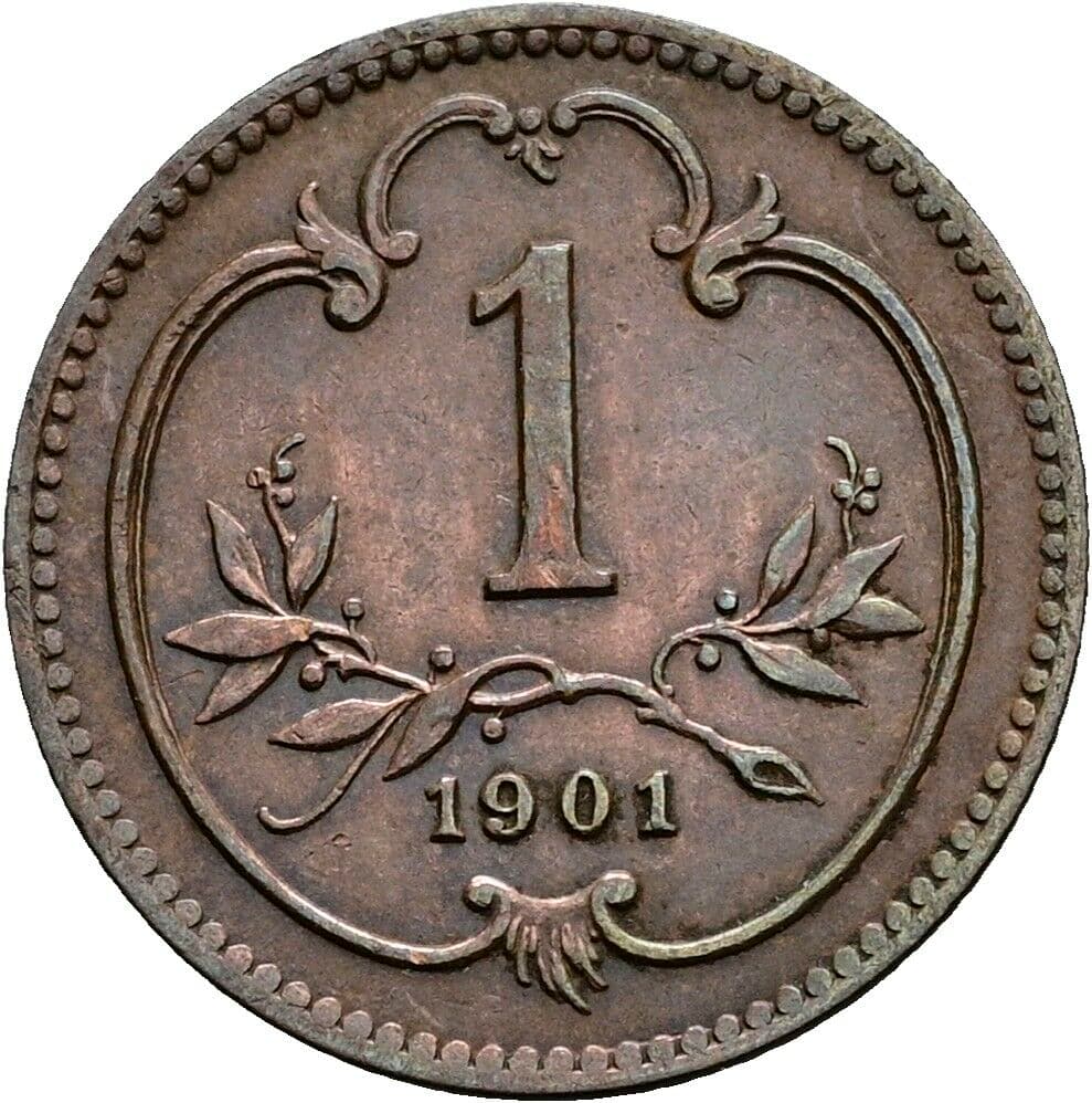 1 Heller Franz Joseph I. 1848-1916 1901 – Vorderseite