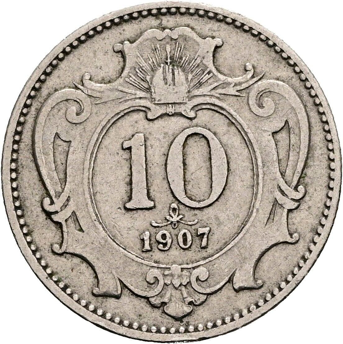 10 Heller Franz Joseph I. 1848-1916 1907 – Vorderseite