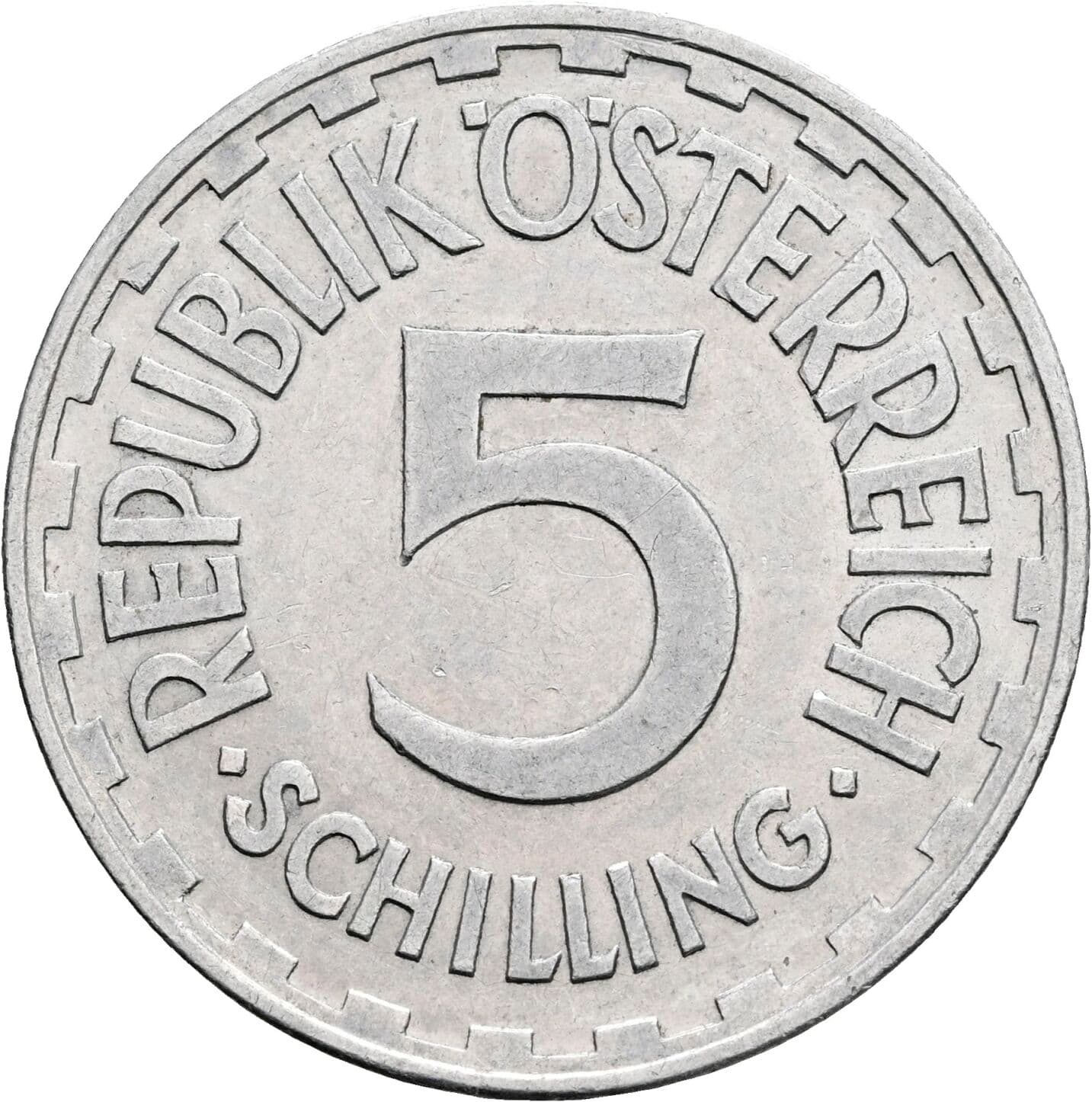 5 Schilling 1952 – Vorderseite